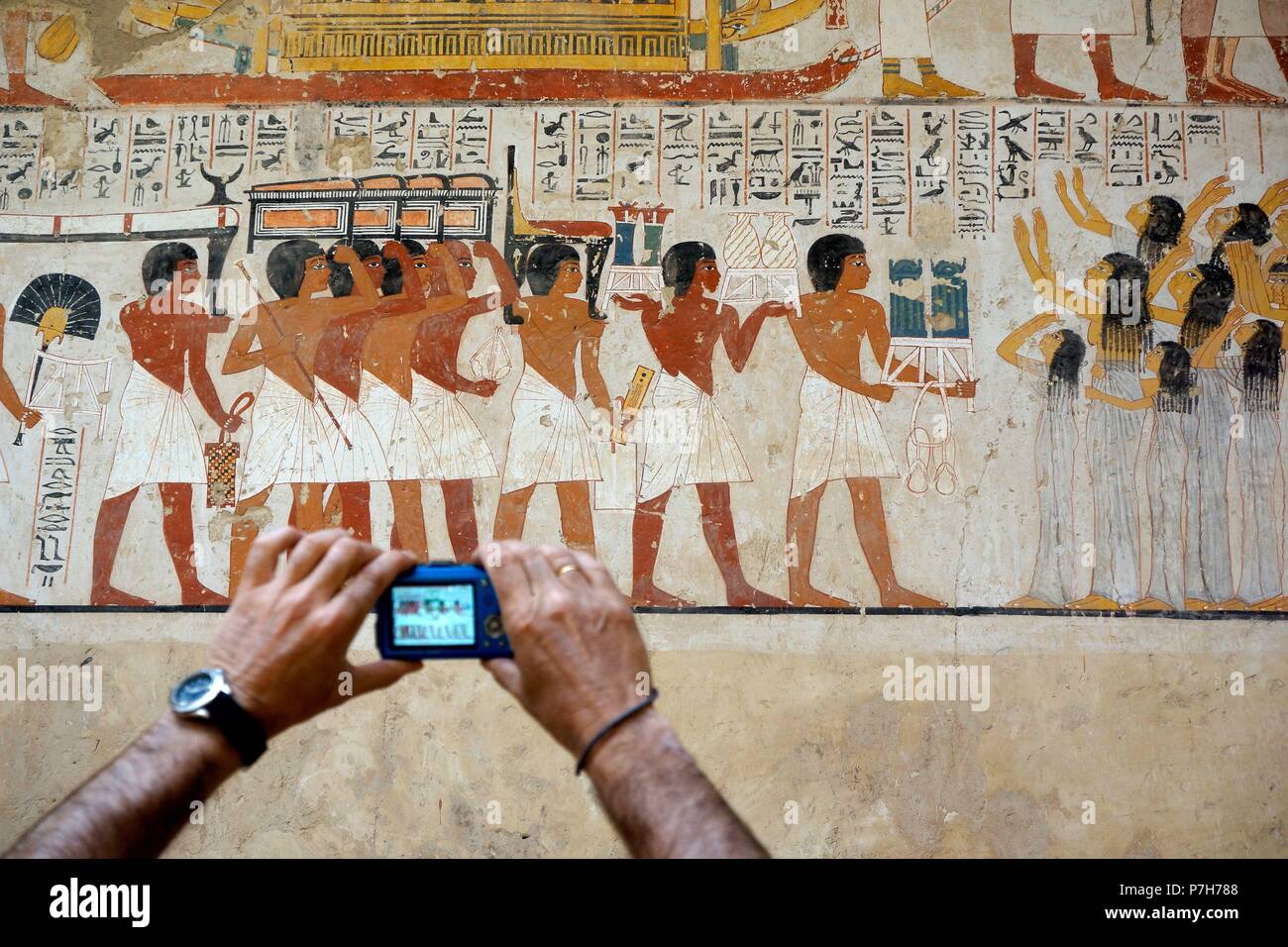 Egipto. Tumba 55. Tumba Ramose, situada en la región de las Tumbas de