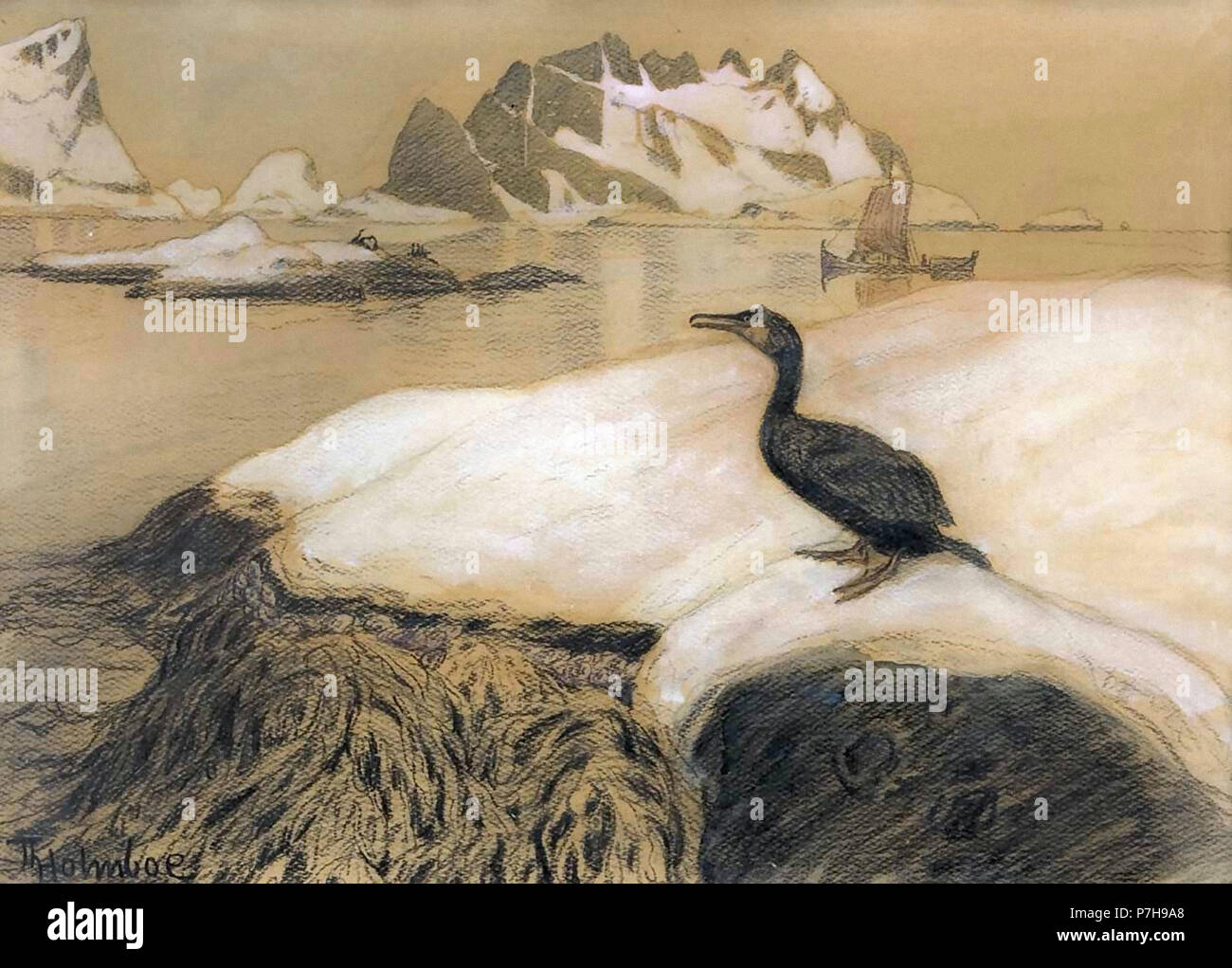 Holmboe  Thorolf - Nordische K��cstenlandschaft Stock Photo