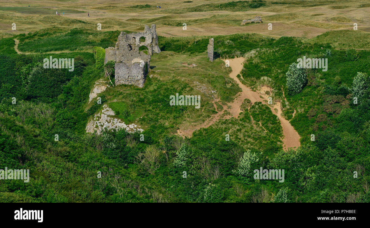 Pennard Castle, The Gower, South Wales Stock Photo