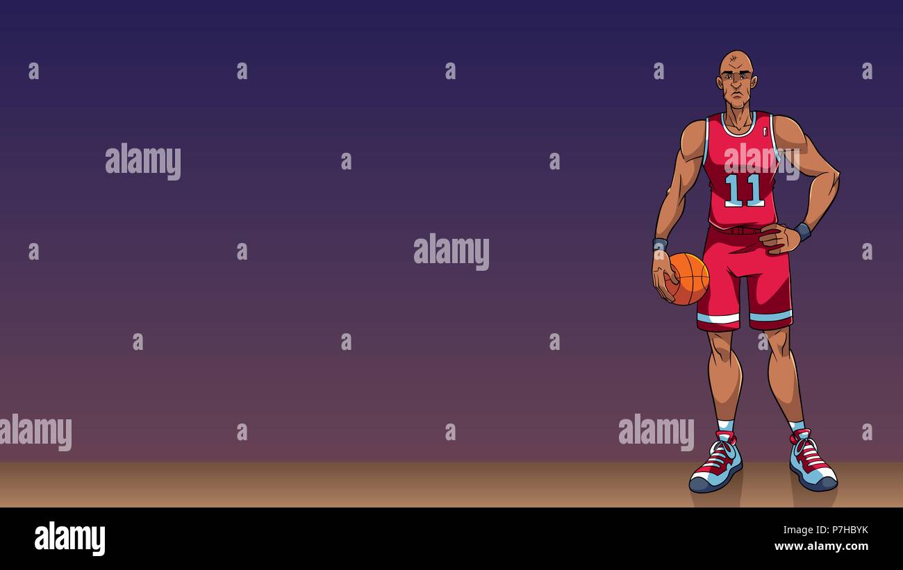 Basketball Player Background Stock Vector