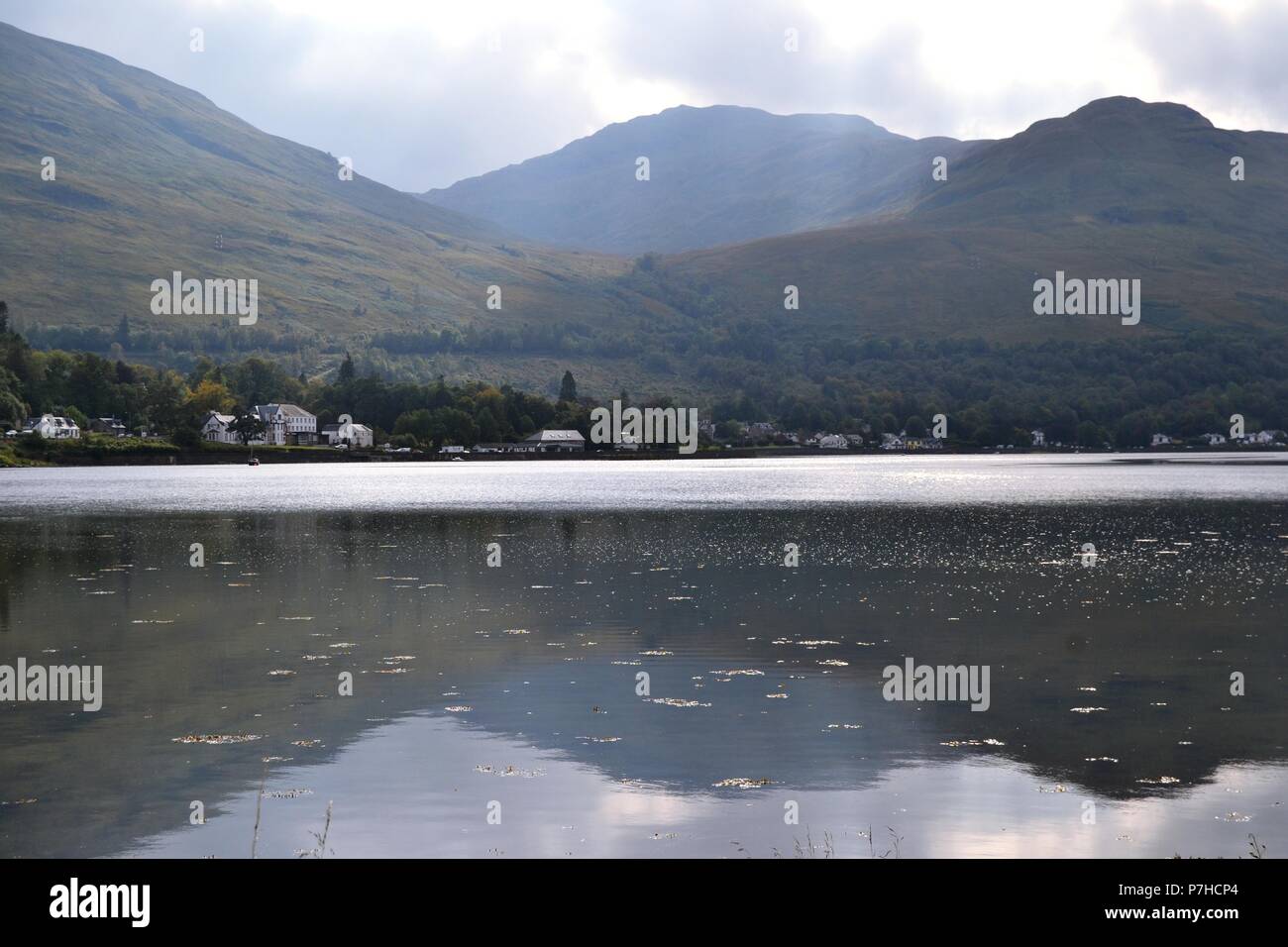 Loch Long lake surrounded by Cobber mountains in Scotland, Europe Stock Photo