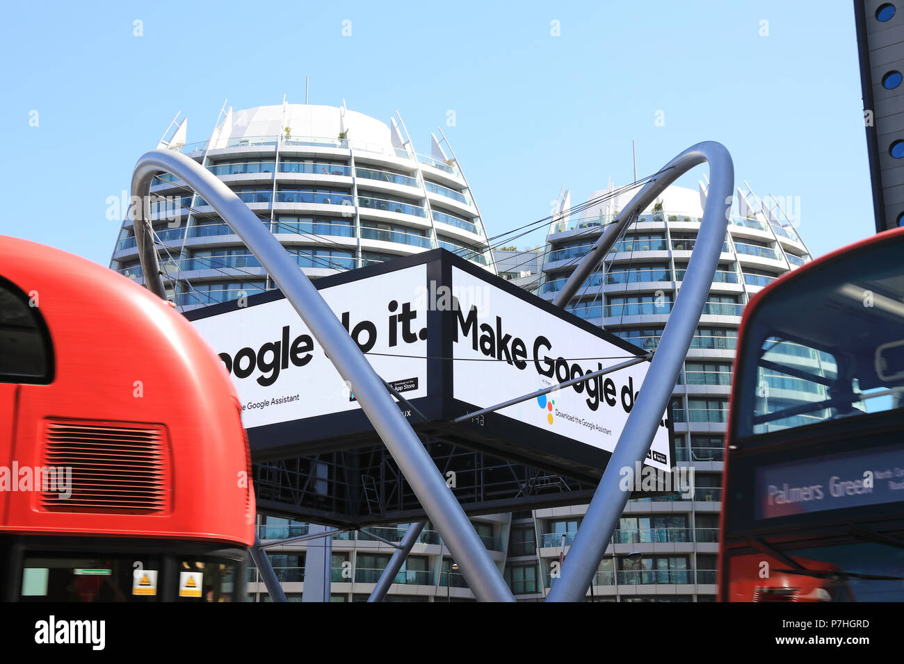Old Street Roundabout, in east London, about to redeveloped, the area for tech start-ups, in England, UK Stock Photo
