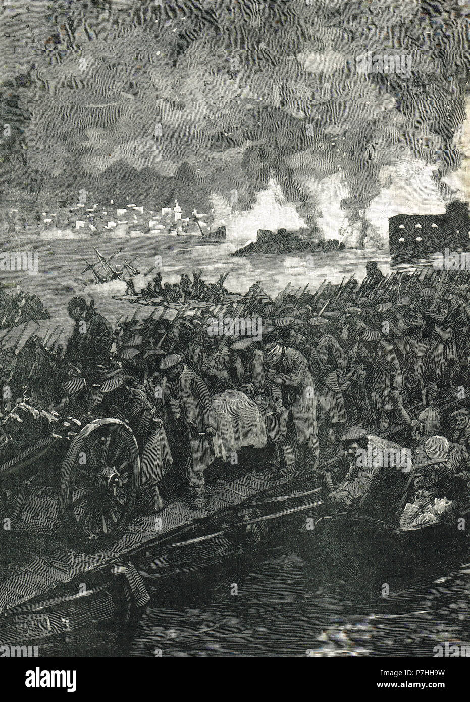 Evacuation of Sevastopol, the fall of Sevastopol 9 September 1855 Stock Photo