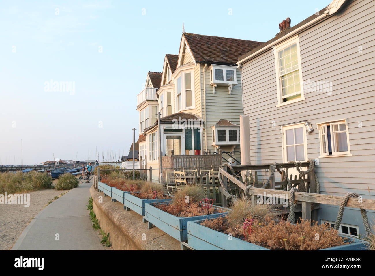 Quaint Fisherman S Cottages Next To The Seafront Walkway At