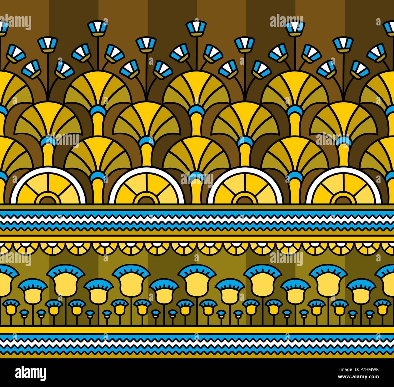 Egyptian ornament.Egyptian pattern. Seamless pattern in Egyptian style