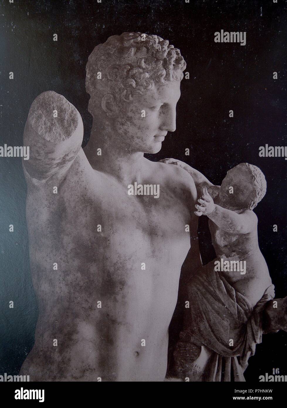 [Detalle de Hermes con Dioniso niño, de Praxíteles]. Stock Photo