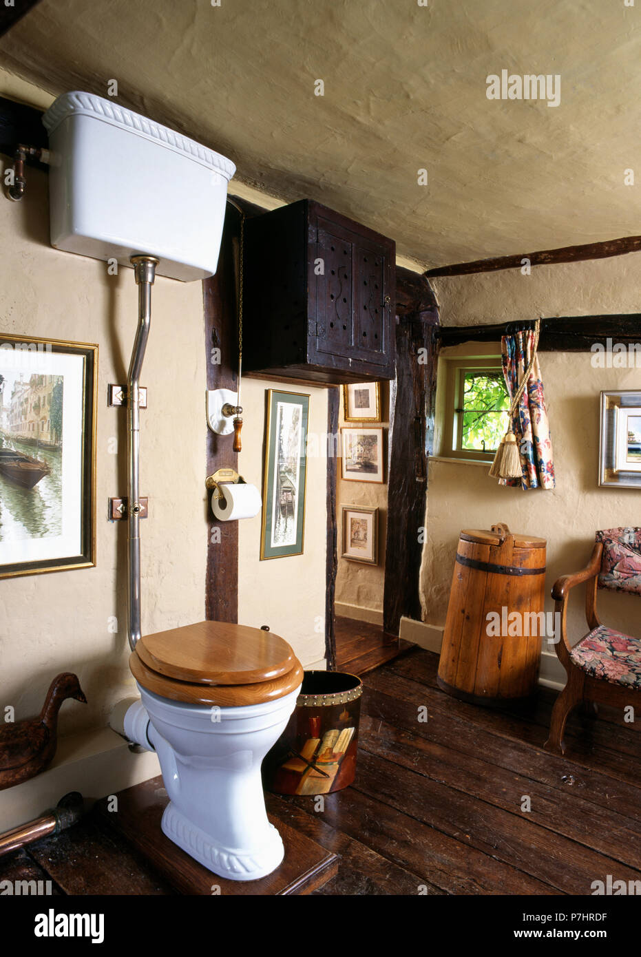 Old Fashioned Wc With Cistern At Ceiling Height To Achieve