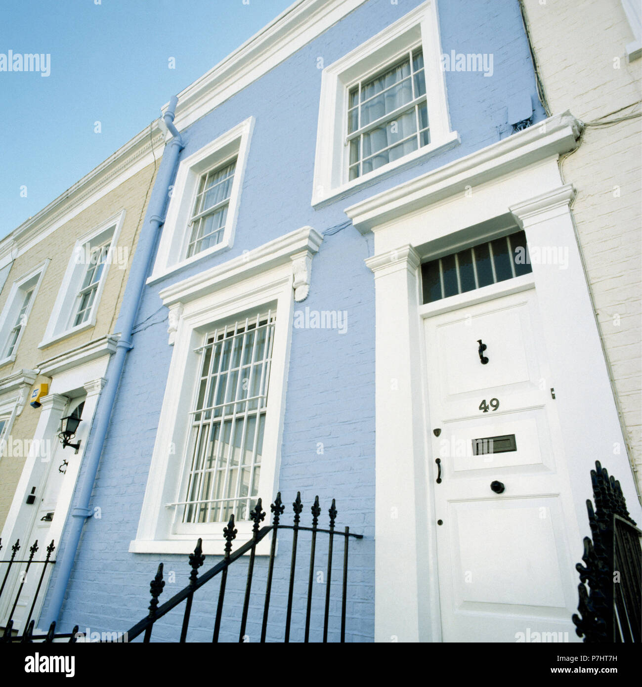 Security Bars On Window Of Traditional Victorian Terraced