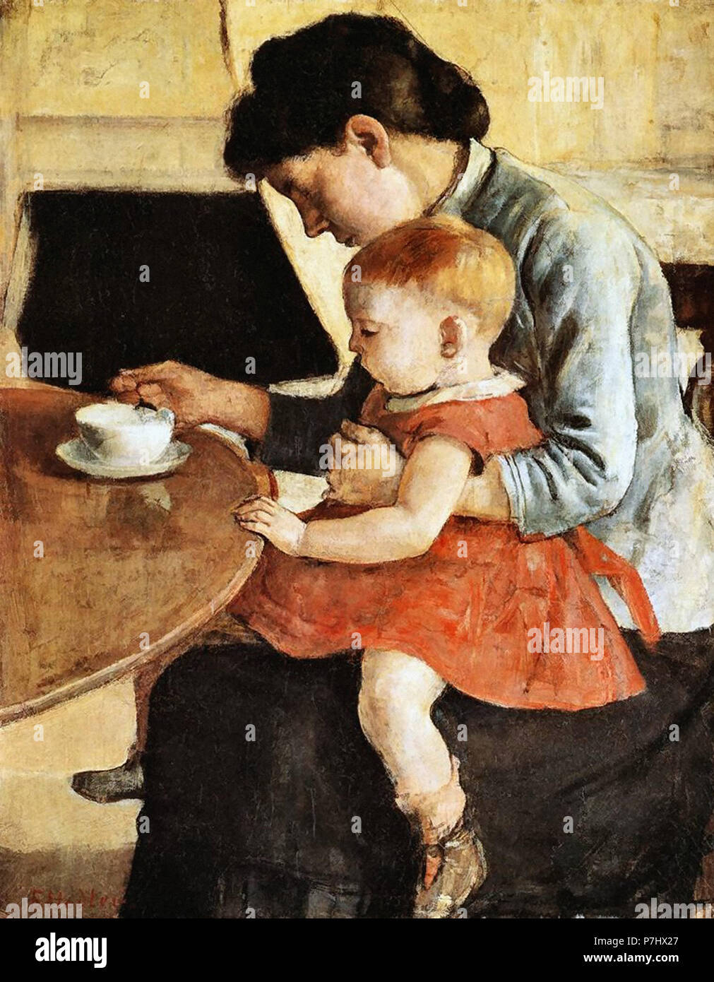 Hodler  Ferdinand - Mother and Child Stock Photo