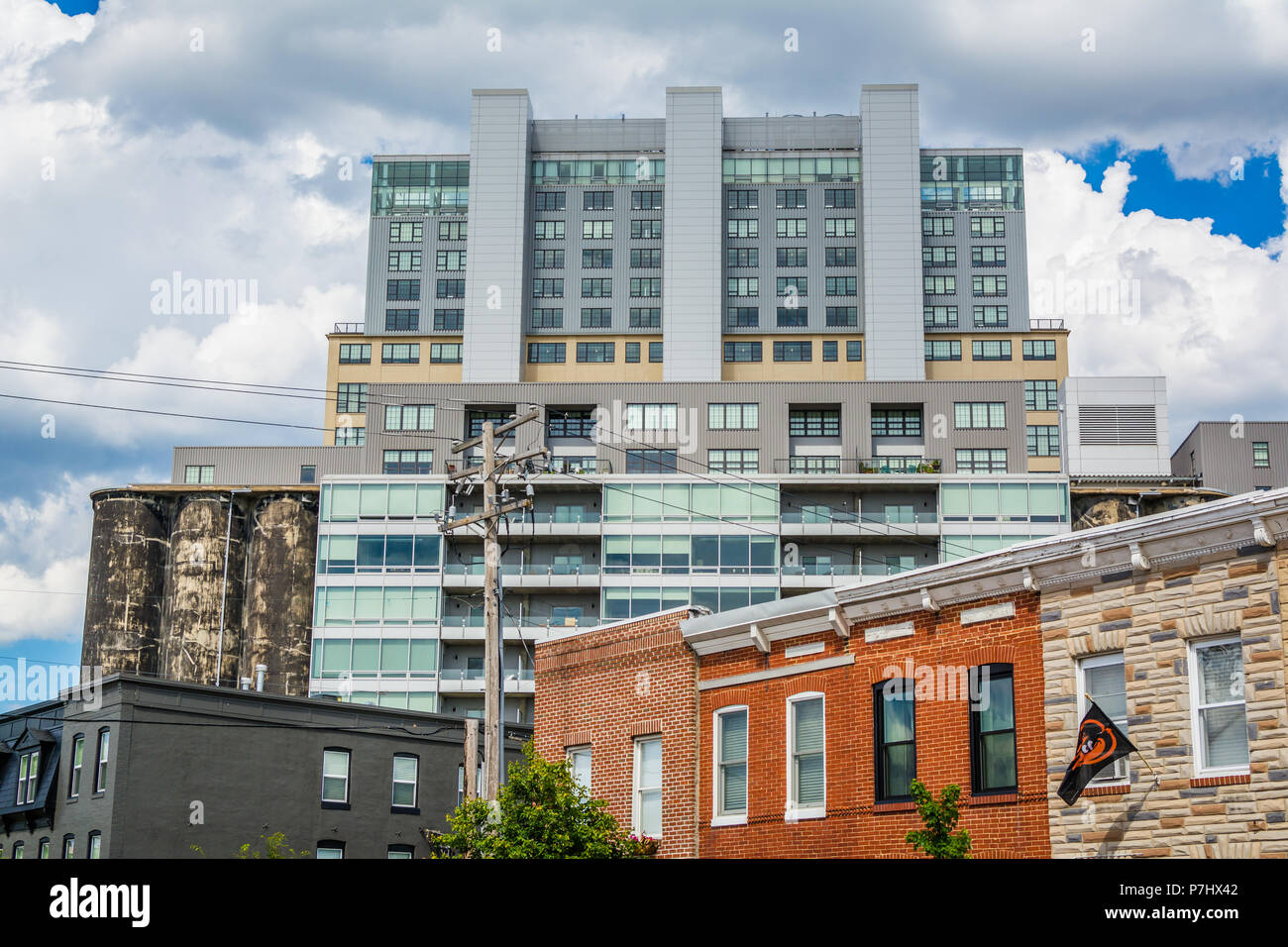 Buildings in Locust Point, Baltimore, Maryland Stock Photo Alamy