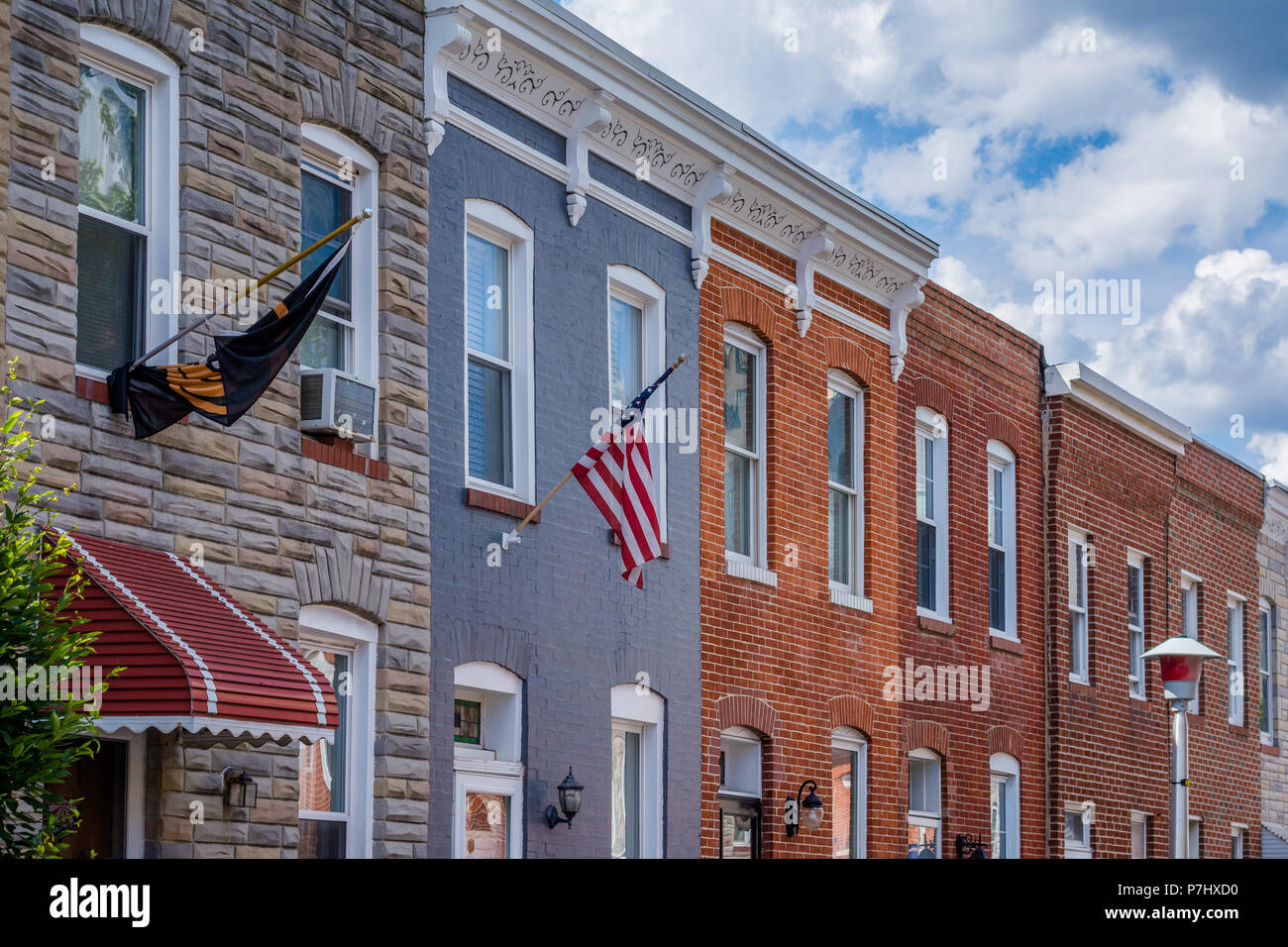 Row houses in Locust Point, Baltimore, Maryland Stock Photo Alamy