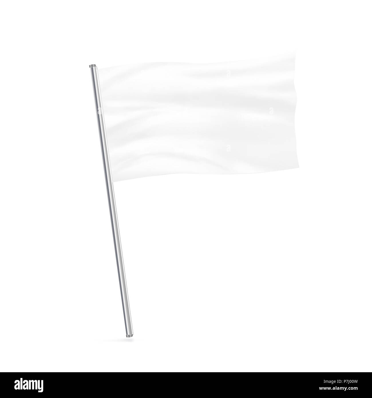 Download Blank White Flag Mock Up Stand At White Background Isolated Large Wavy Flagpole Mockup Ready For Business Logo Design Presentation Surrender Symbol Empty Banner Clear Standart Sign Stock Photo Alamy