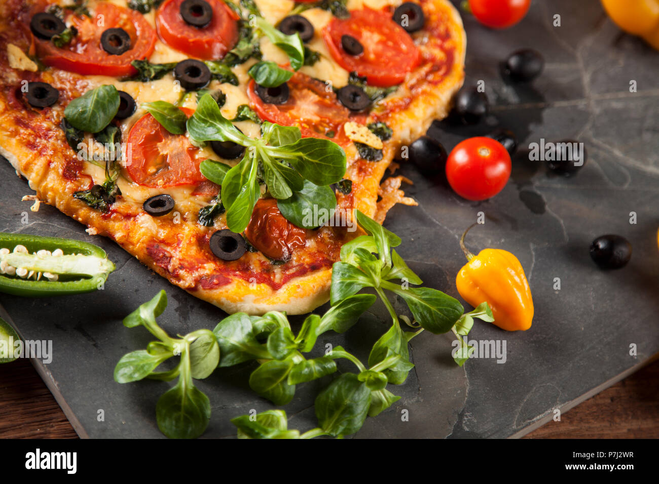 Pizza cooking ingredients Stock Photo Alamy