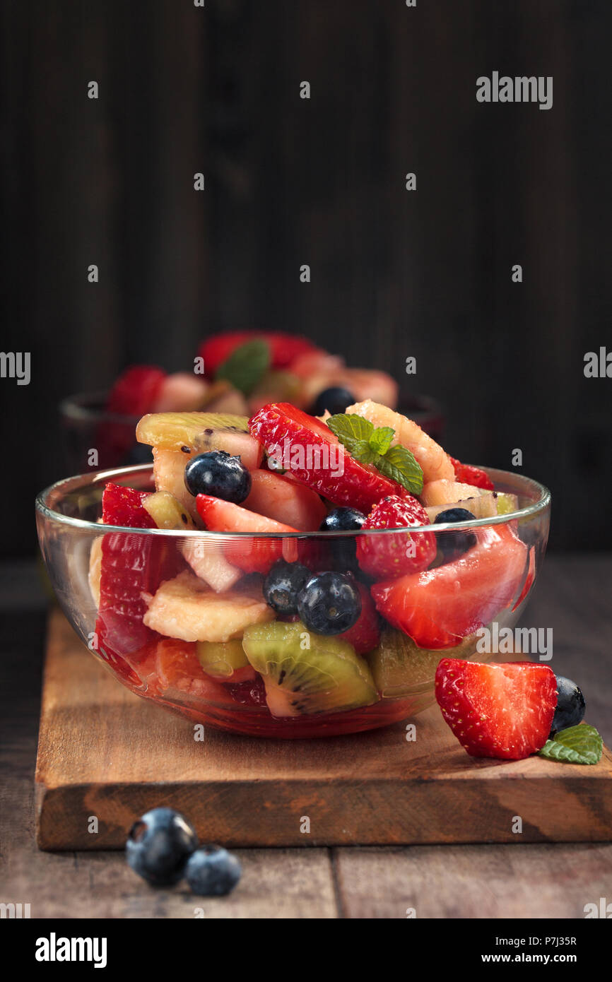 Fruit salad bowl banana blueberry hi-res stock photography and images ...
