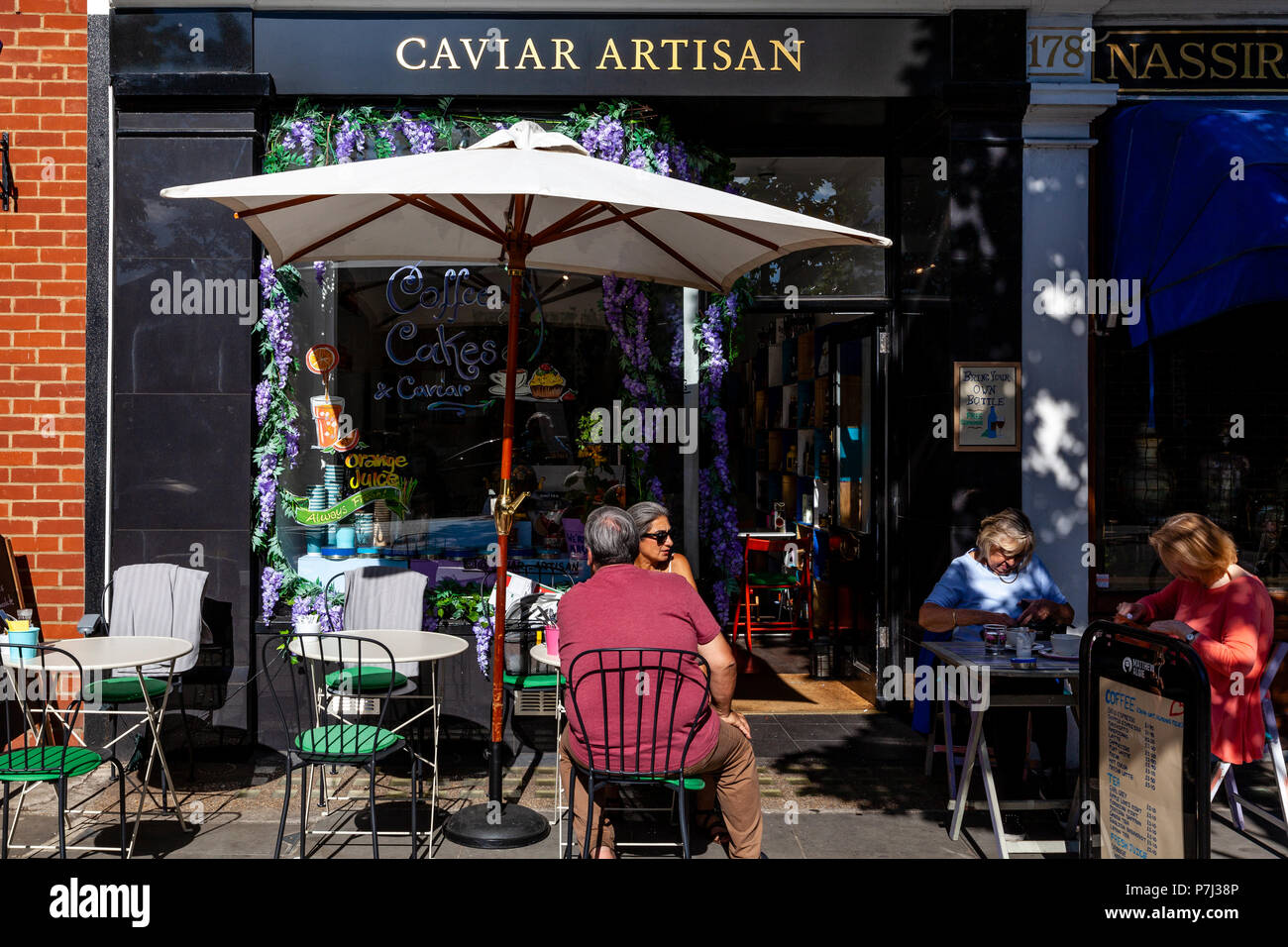 Caviar Artisan Cafe & Caviar Cellar, Notting Hill Gate, London, United Kingdom Stock Photo