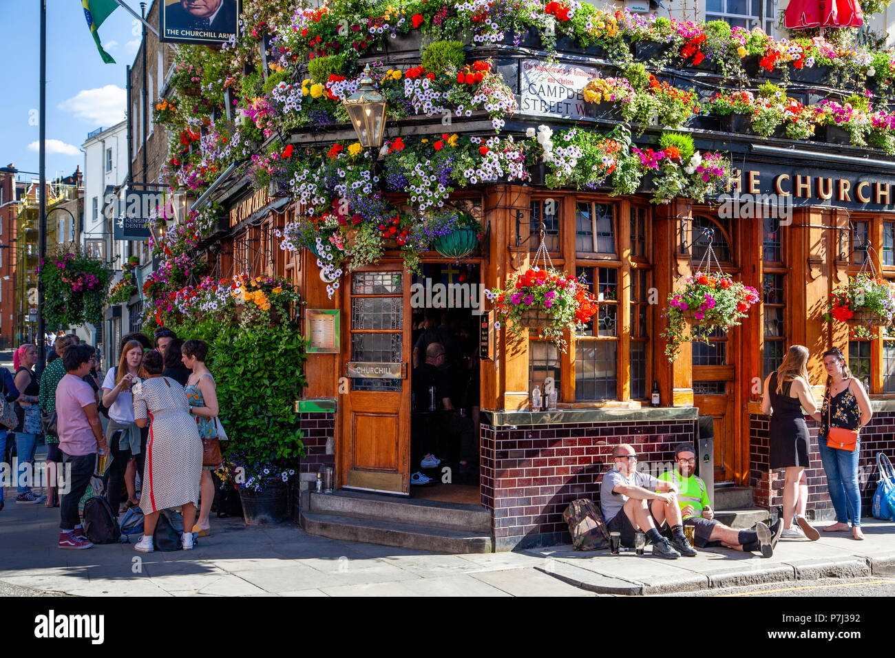 The Churchill Arms Pub, Kensington Church Street, London, United