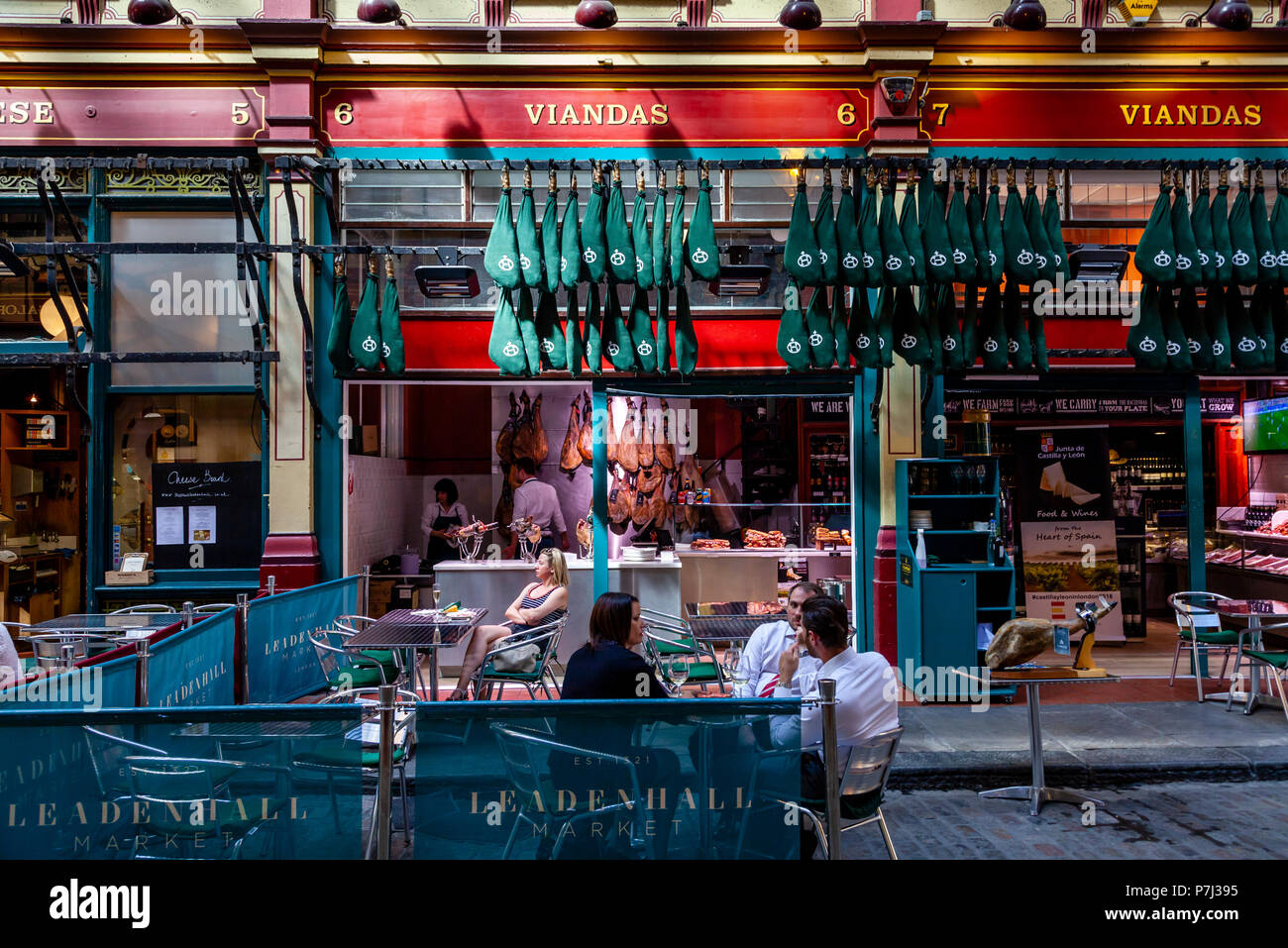 Viandas Restaurant At Leadenhall Market, London, United Kingdom Stock Photo