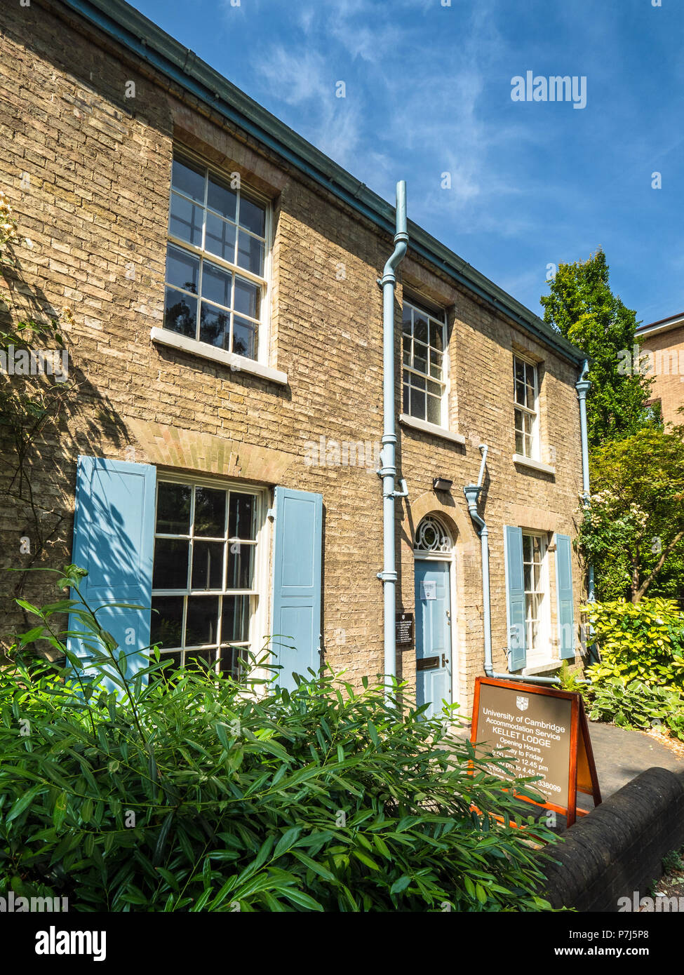 The University of Cambridge Accommodation Offices in Kellet Lodge, Tennis Court Road, Central Cambridge, UK Stock Photo