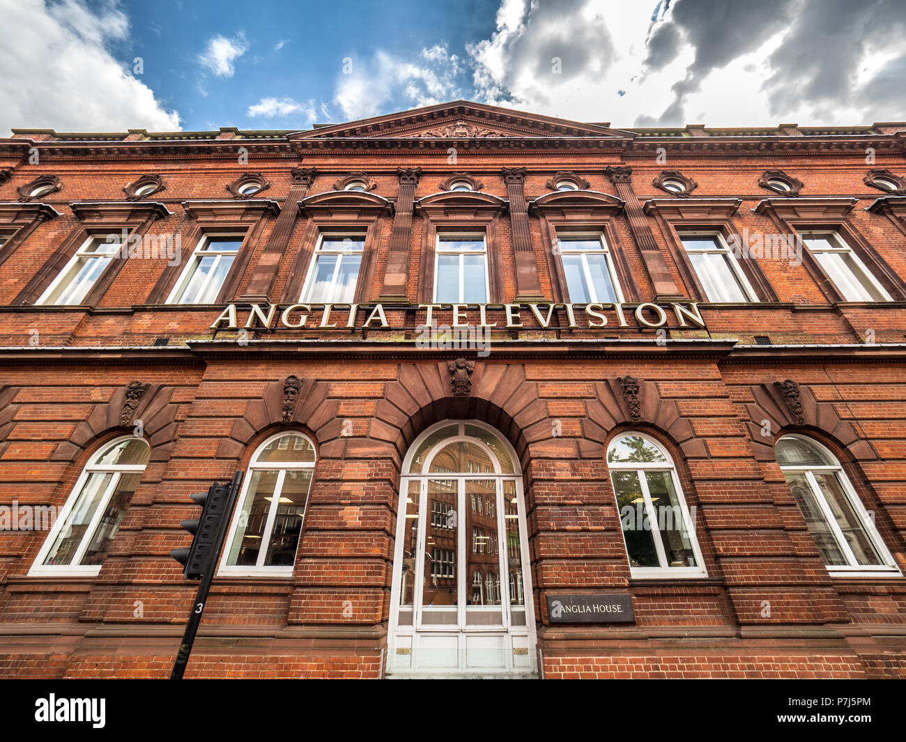 Anglia Televison Headquarters HQ and studio space in Anglia House Norwich. Anglia House was formerly the Norwich Agricultural Hall. Stock Photo