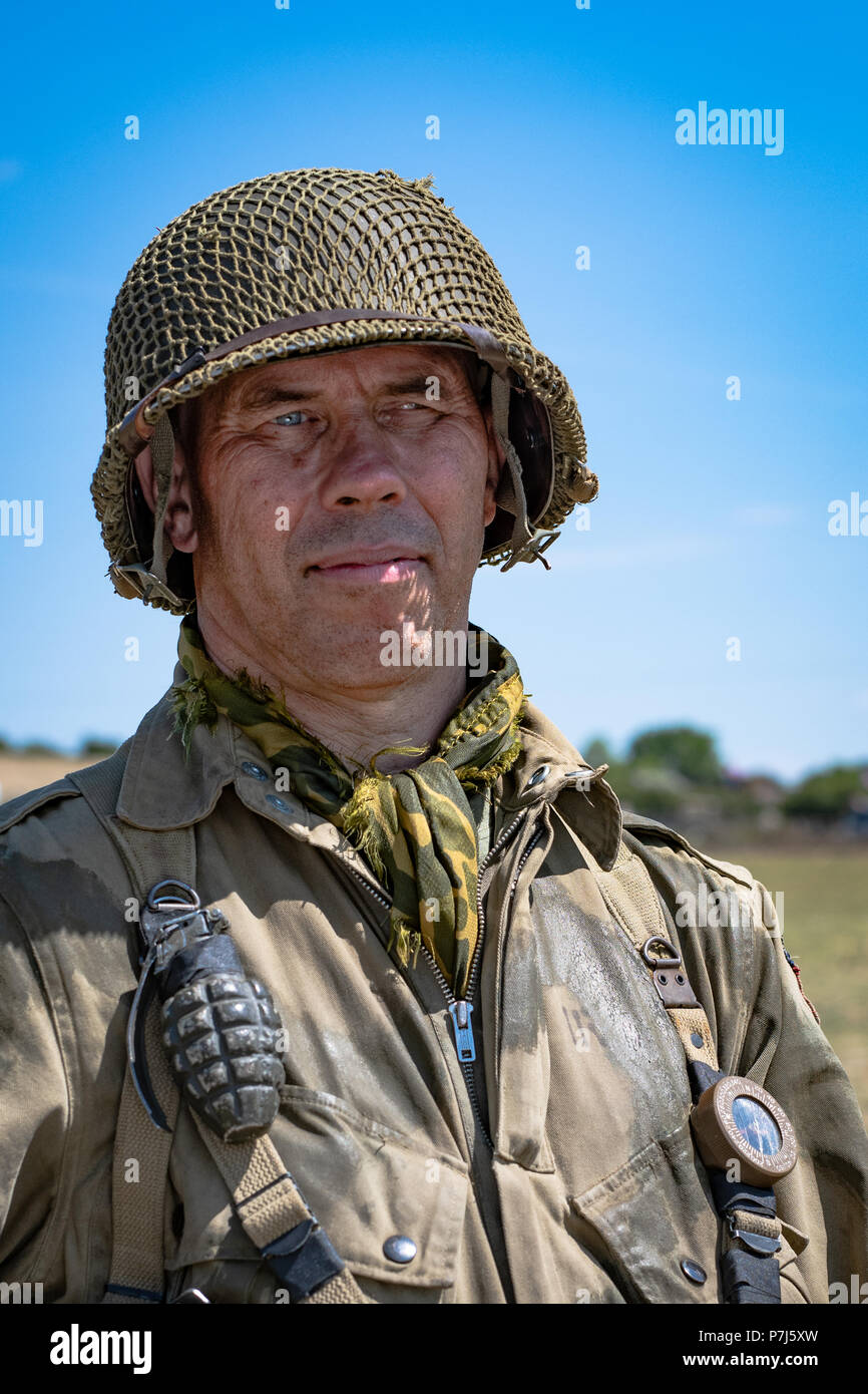 American ww2 army soldier looking hi-res stock photography and