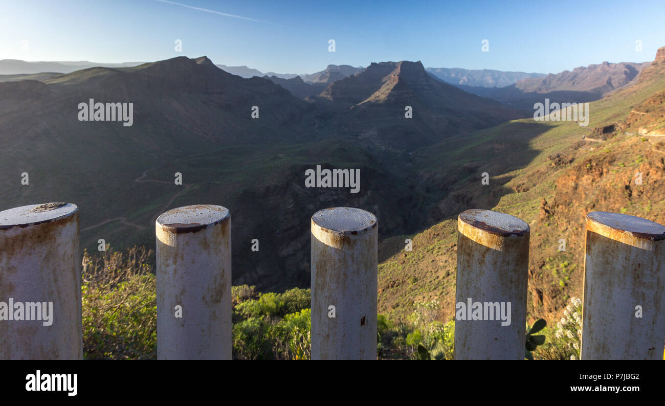 Mountain landscape, San Bartolome de Tirajana, Gran Canaria, Canary Islands, Spain Stock Photo