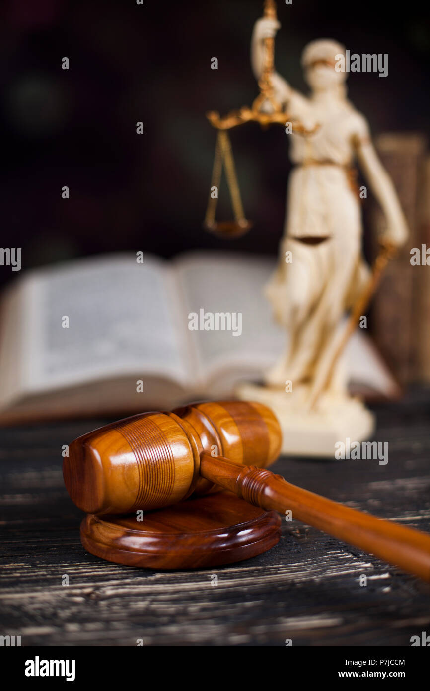 Statue of justice, burden of proof, law theme Stock Photo Alamy