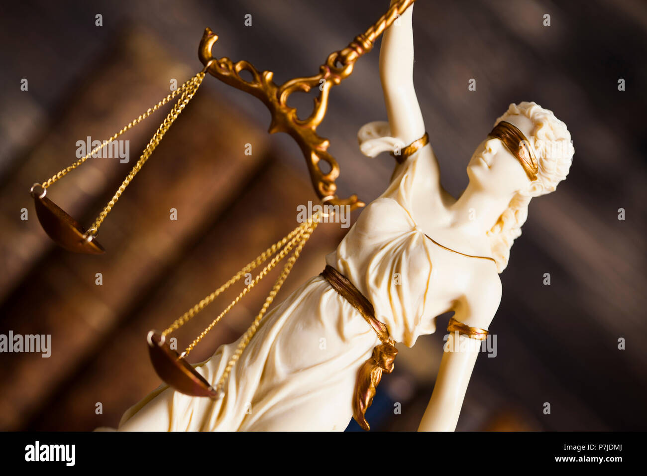 Statue of justice, burden of proof, law theme Stock Photo Alamy