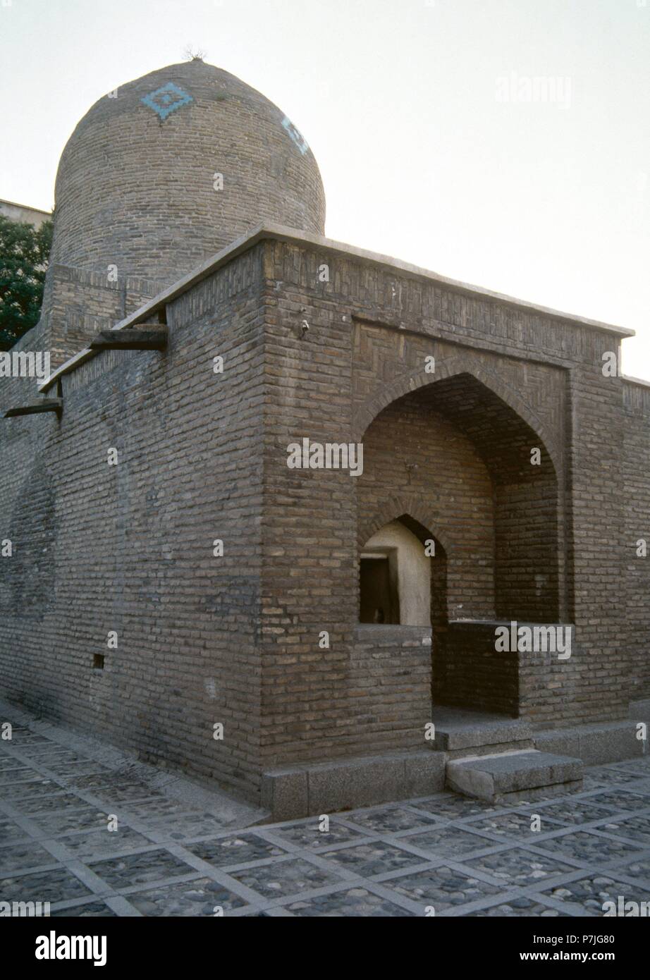 Tomb of Esther and Mardechai. Mausoleum. According to Stuart Brown, the site is more probably the sepulcher of Shushandukht, the Jewish consort of the Sasanian king Yazdegerd I (399-420 AD). Exterior. Hamadan, Iran. Stock Photo