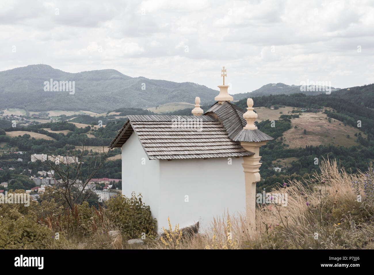 small chapel on the hill Stock Photo