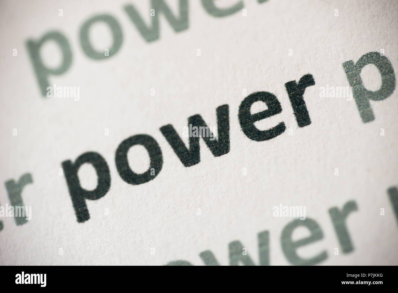 word power printed on white paper macro Stock Photo - Alamy