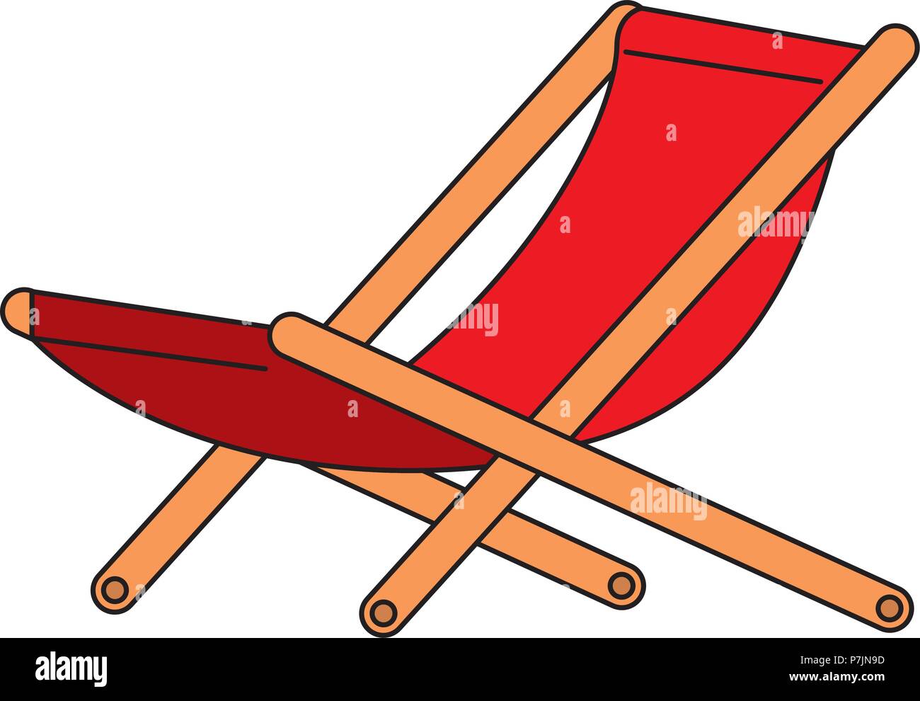 wooden beach chair icon Stock Vector Image & Art - Alamy