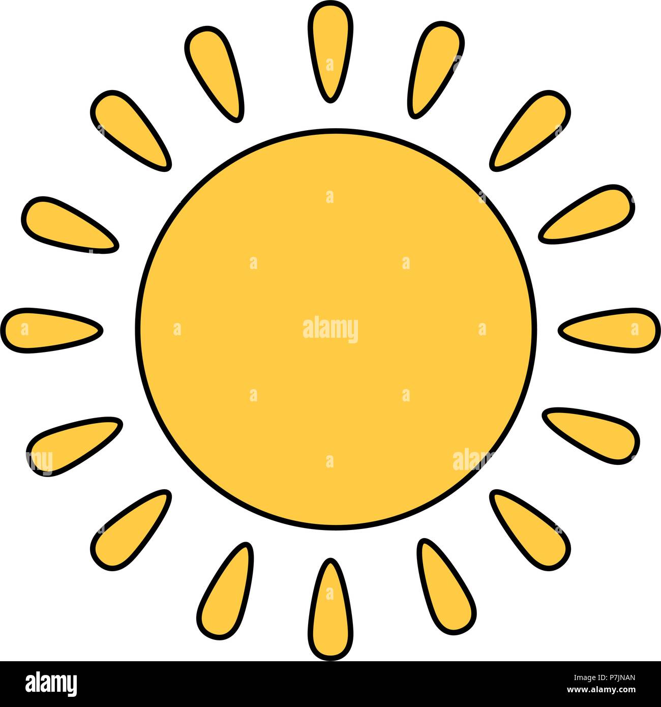 summer sun isolated icon Stock Vector Image & Art - Alamy