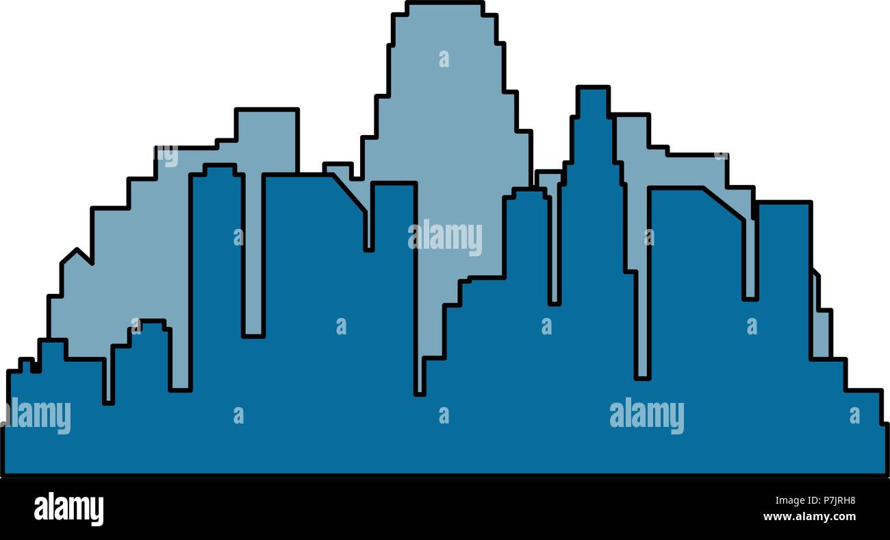 cityscape buildings silhouette scene Stock Vector Image & Art - Alamy