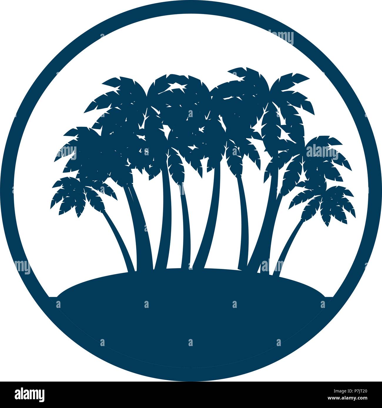 tree palms isolated icon Stock Vector Image & Art - Alamy