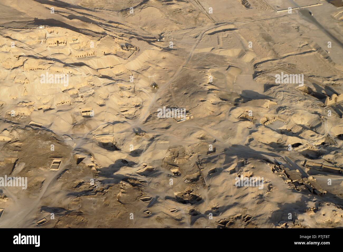 Aerial view of the Thebes mountain range. Egypt Stock Photo - Alamy