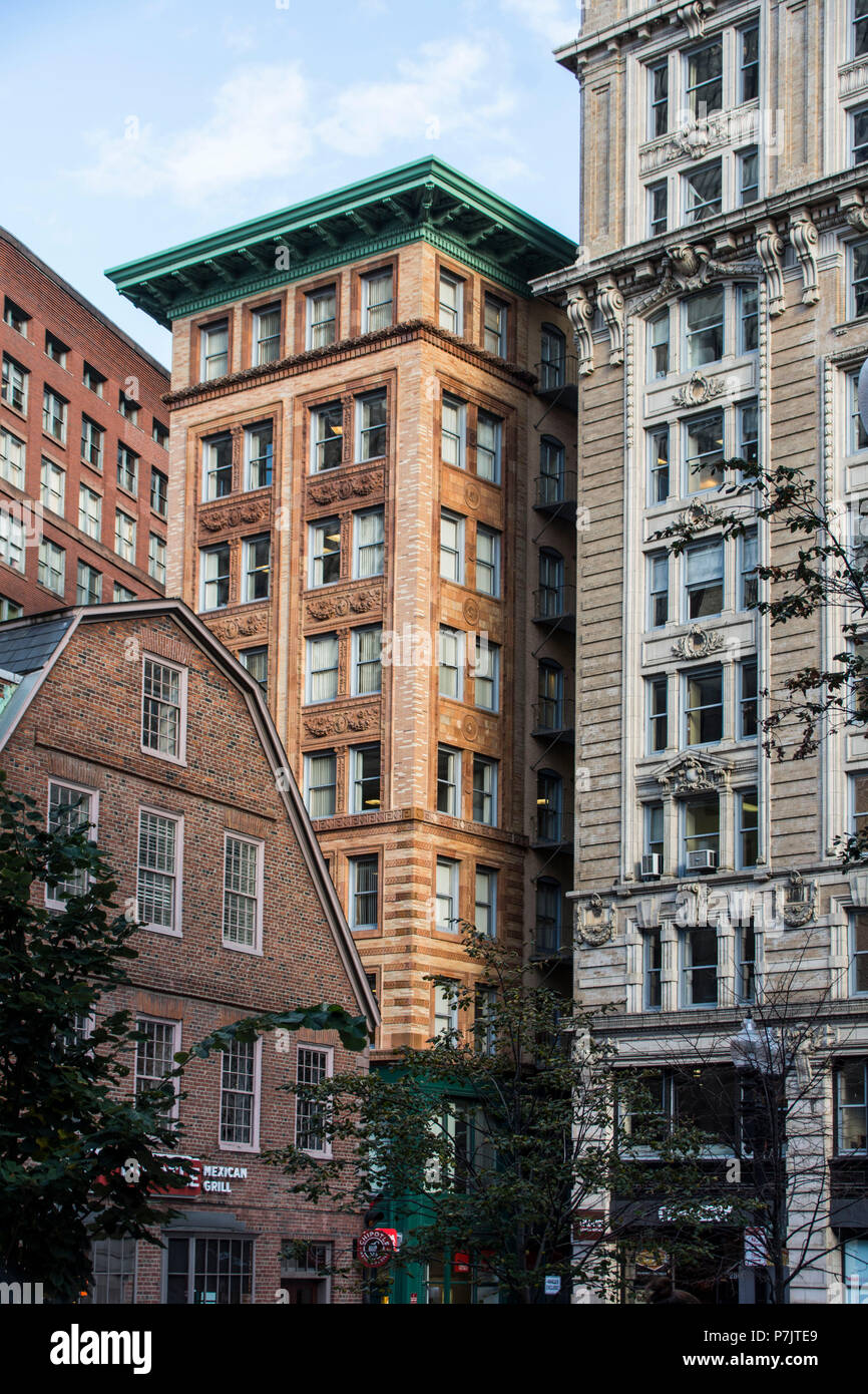 Old redbrick buildings, Boston, USA Stock Photo