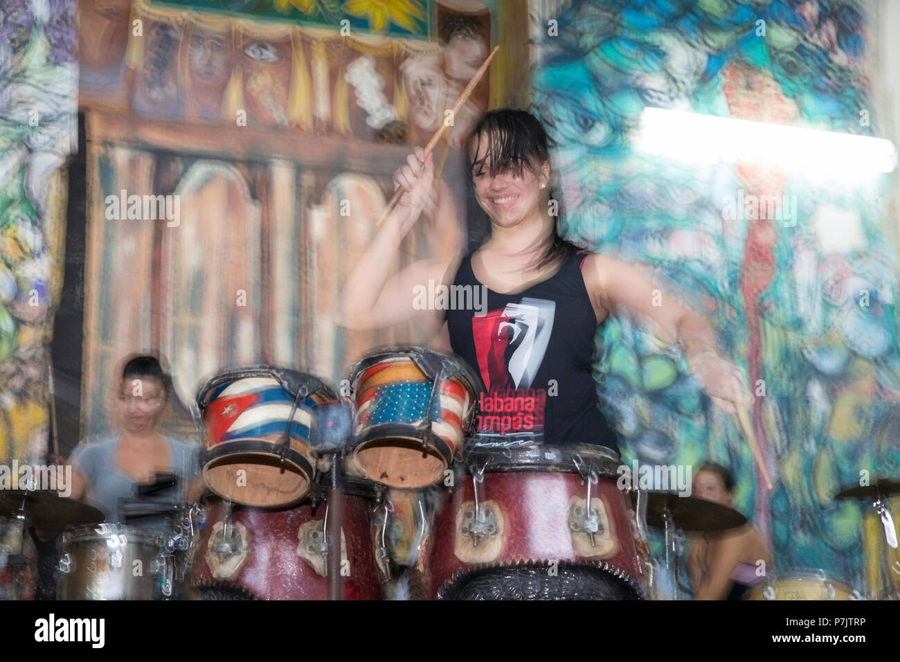 Artists from the Habana Compás Dance Company performing in Havana, Cuba Stock Photo