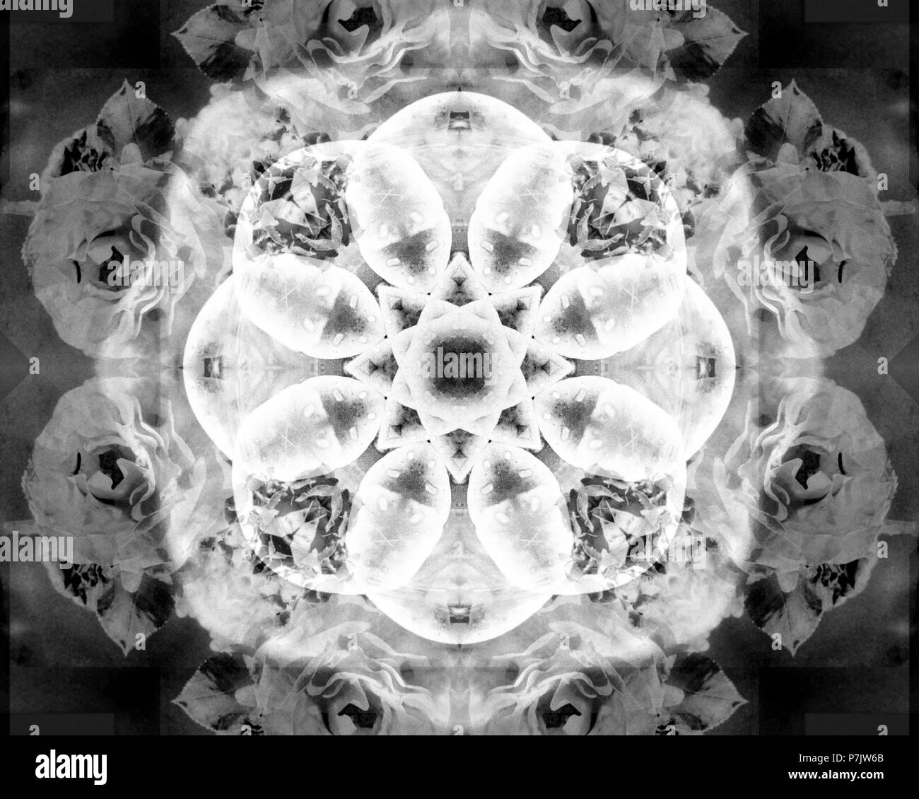 Mandala black and white hi-res stock photography and images - Alamy