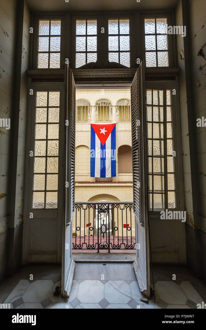 Interior view of the Museo de la Revolución, former Palace of Fulgencio Batista, Havana, Cuba Stock Photo