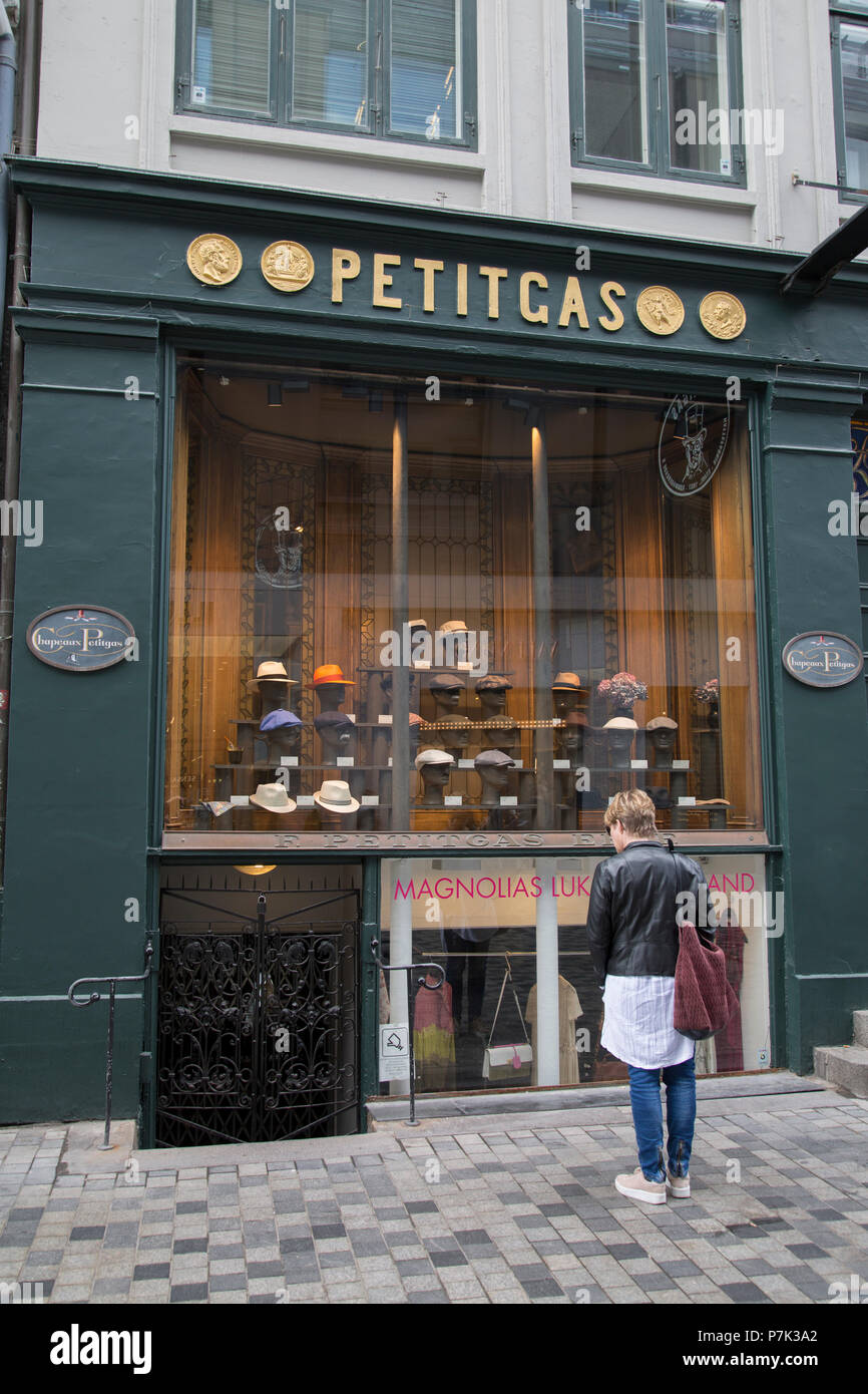 Petitgas Hat Shop; Copenhagen; Denmark Stock Photo - Alamy