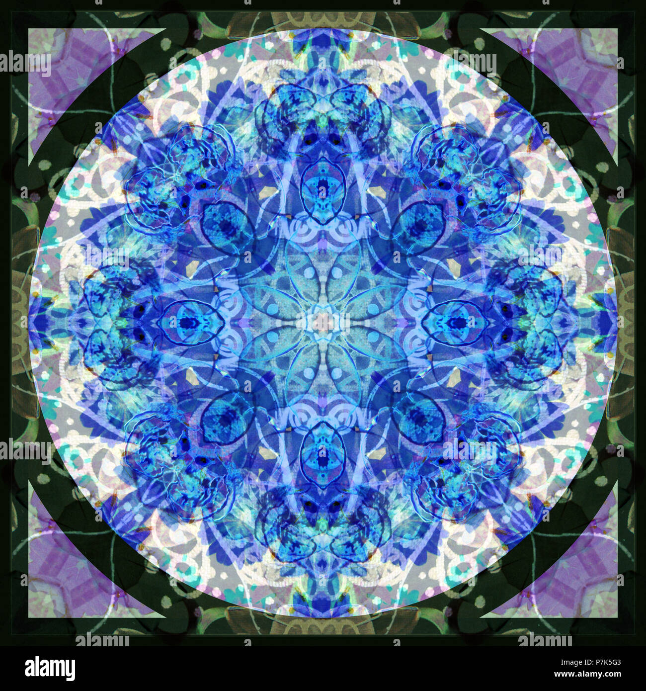 Photographic flower mandala Stock Photo - Alamy