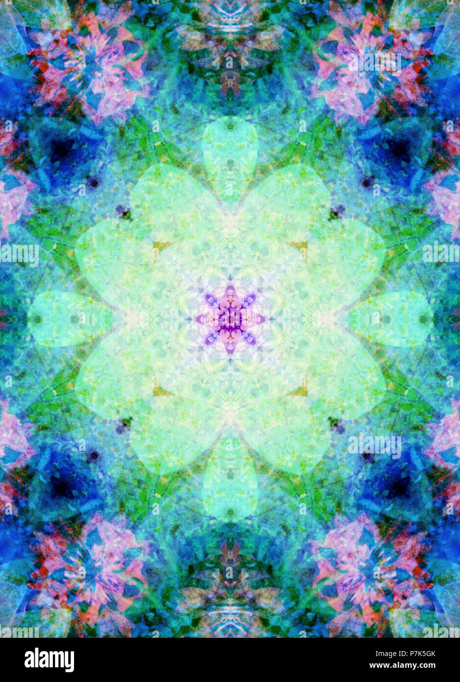Photographic flower mandala Stock Photo - Alamy