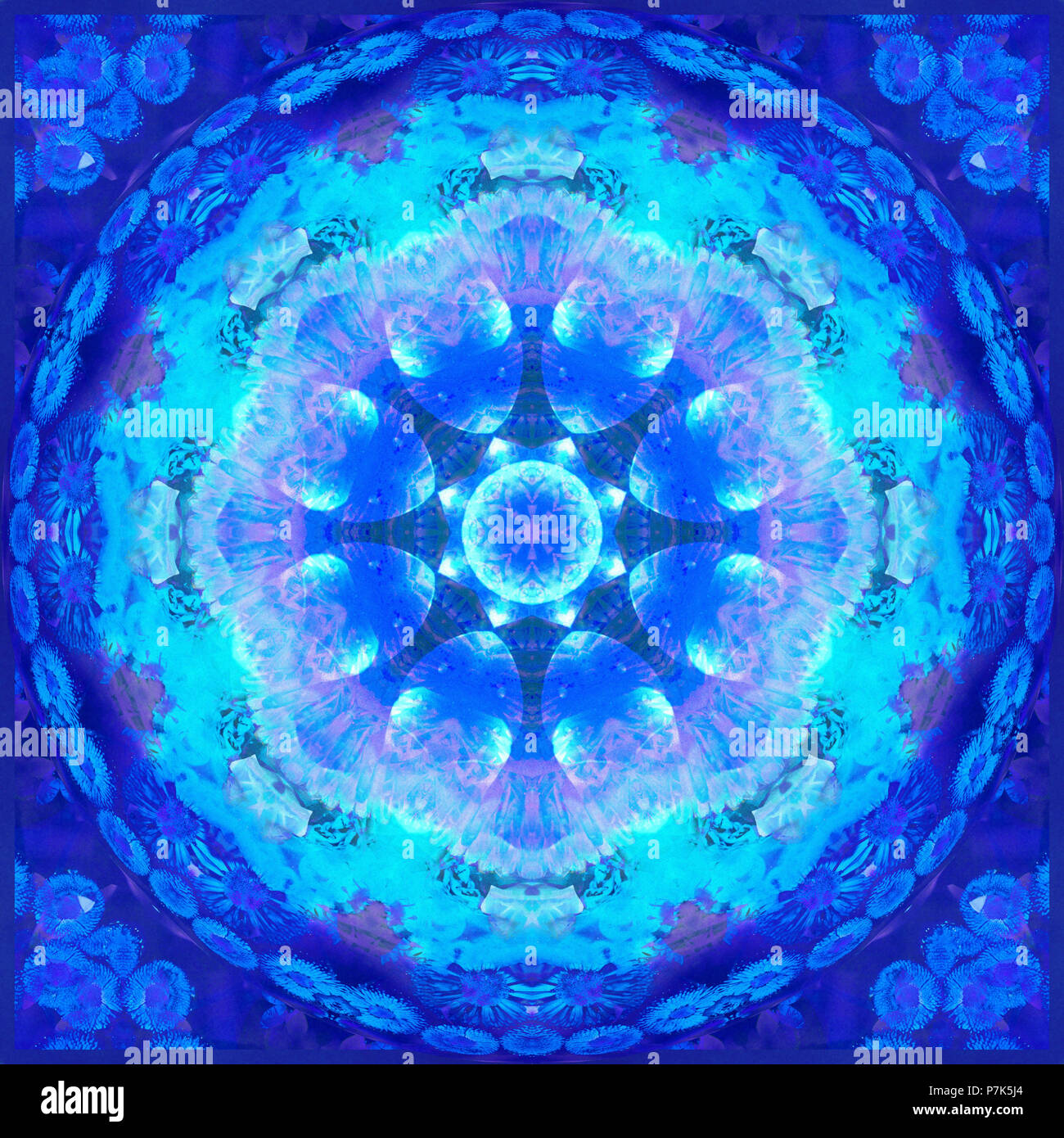 Photographic flower mandala Stock Photo - Alamy