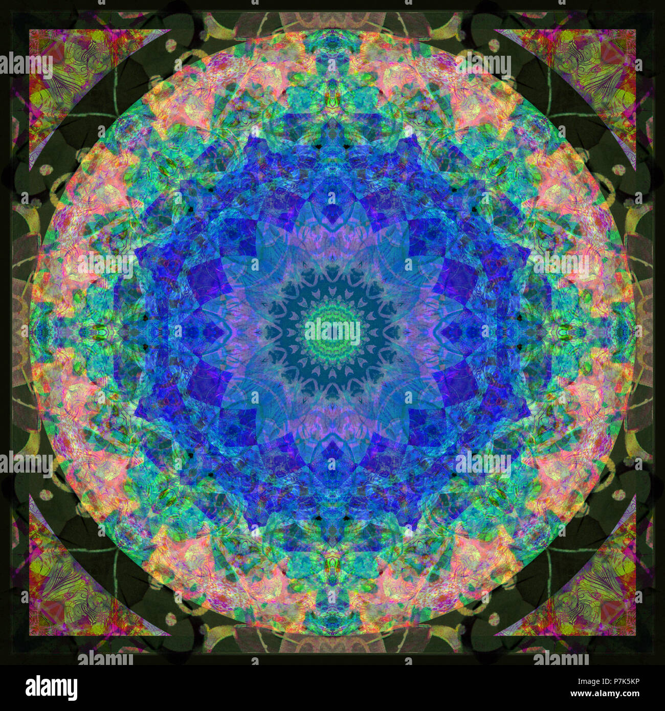 Photographic flower mandala Stock Photo - Alamy