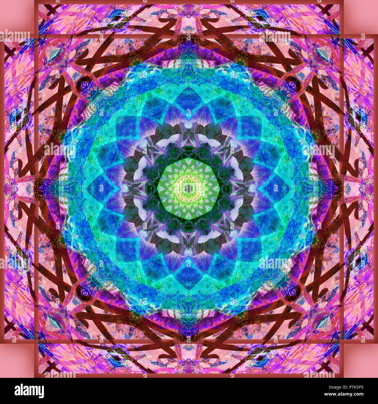 Photographic flower mandala Stock Photo - Alamy