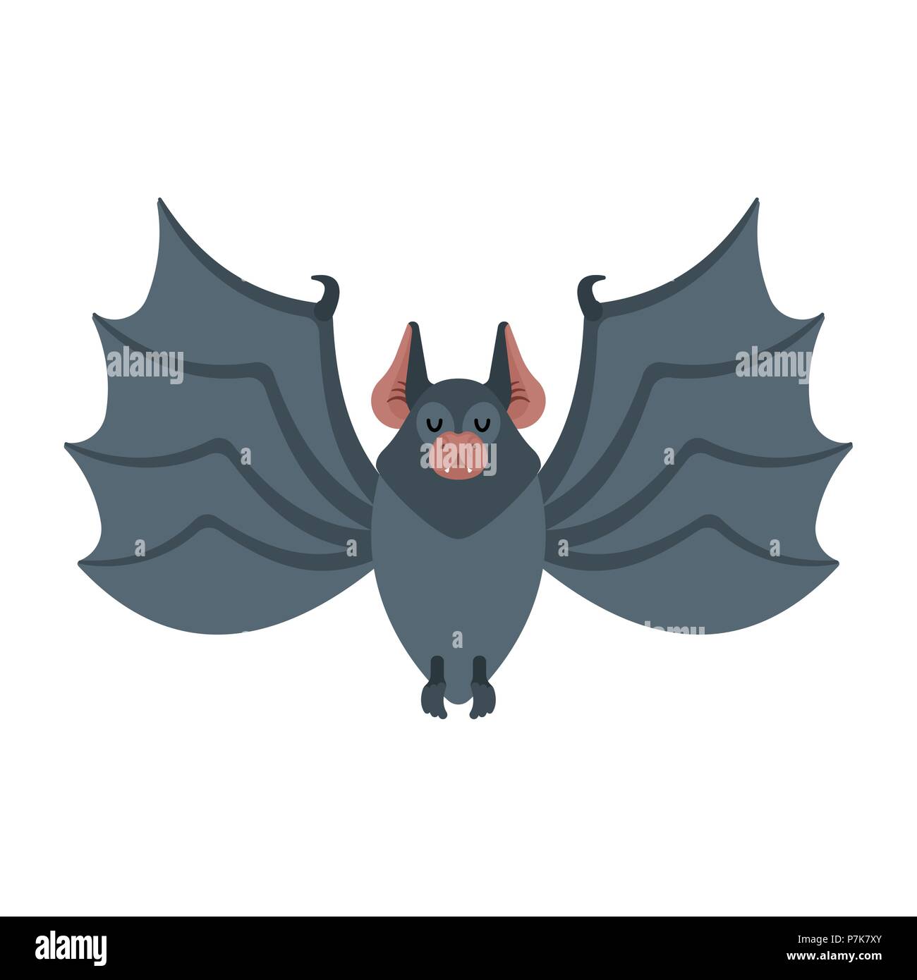 Bat isolated. Night animals vampire. Vector illustration Stock Vector