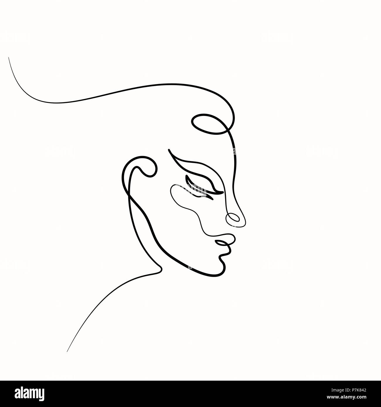 Abstract woman face Stock Vector