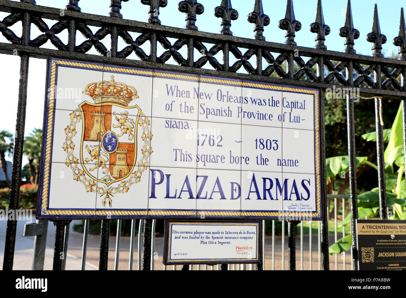 Plaza D Armas In New Orleans Louisiana Usa Stock Photo - 