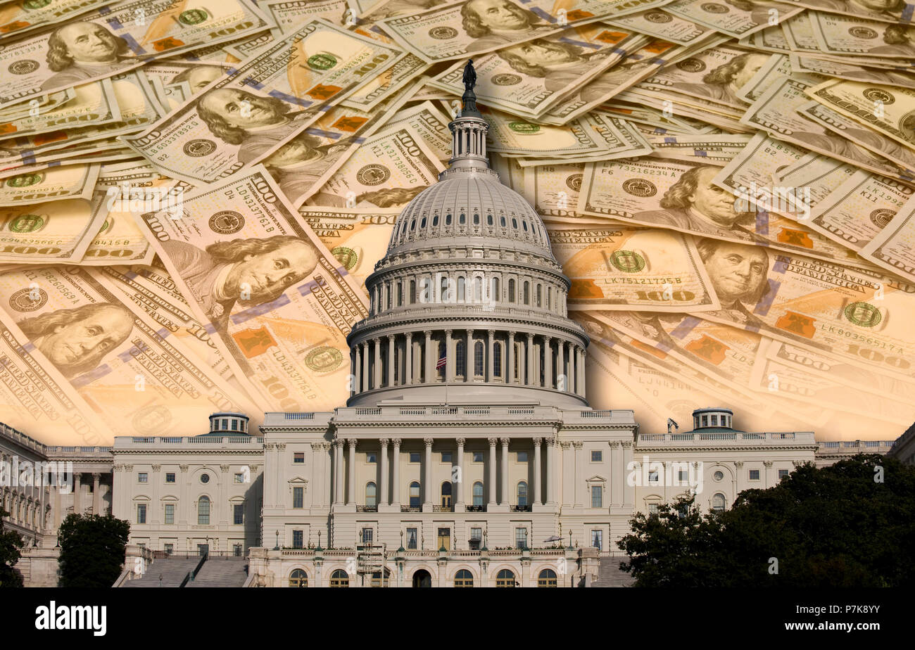 Congress spending and wasting your money. Stock Photo