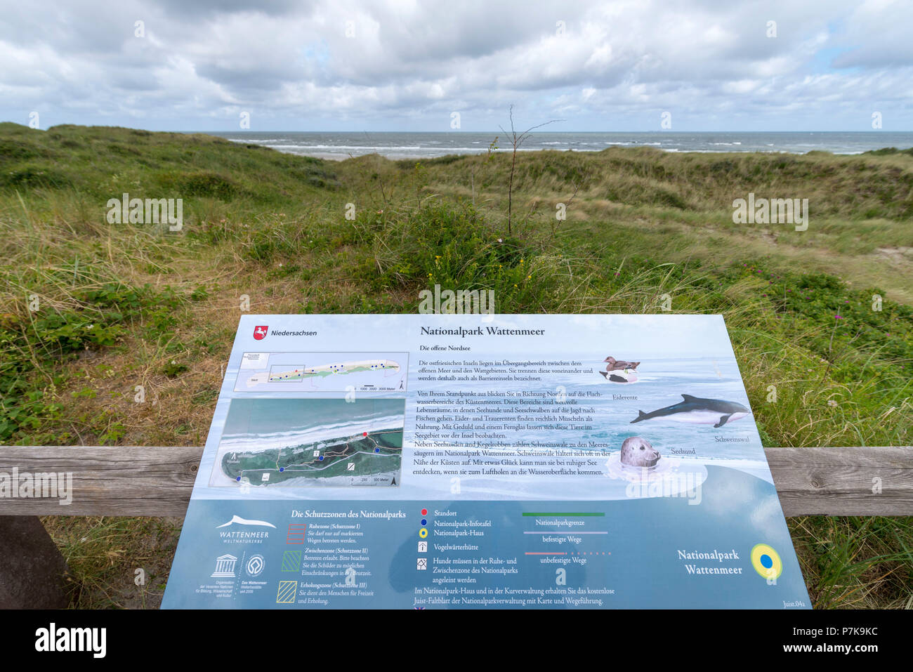 Information Board On Dune Stock Photos Information Board On Dune